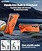FNTCASE for Samsung Galaxy S25-FE Case: Military Grade Drop Proof Protection Mobile Cover with Kickstand | Matte Textured Rugged Shockproof TPU | Protective Sturdy Phone Case Orange