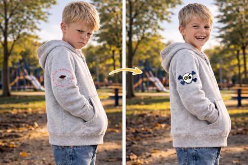 PatchMommy Frosch Patch Aufnäher Applikation zum Aufbügeln Bügelbild - für Kleidung Jeans Jacken Kinder Baby