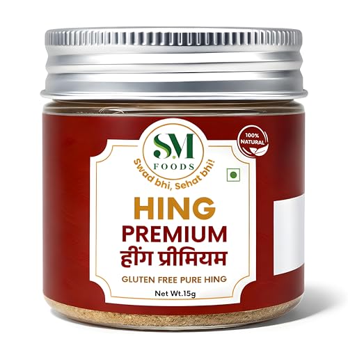 Image of SM FOODS Premium Pure Nukra Hing 15g (Pack of 1) | No Atta No Maida | Imported Premium Pure Heeng | Strong & Kadak Aroma | Gluten Free | Uncompounded | For Cooking & Digestion