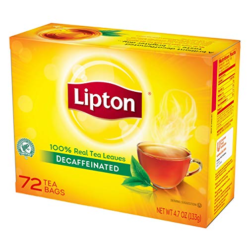 Lipton Black Decaf Hot Tea, 72 Bags/Box, 6 Boxes/CASE
