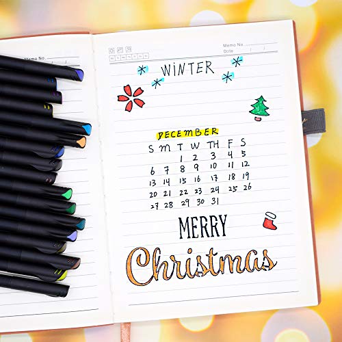 TWOHANDS Note Taking Pens,Fine Point,Journal Planner Pens,Planner Pens,Bullet Journaling Pens,Fine Tip Markers for Writing Coloring Drawing, Office School Teacher Student Pen,24 Colors