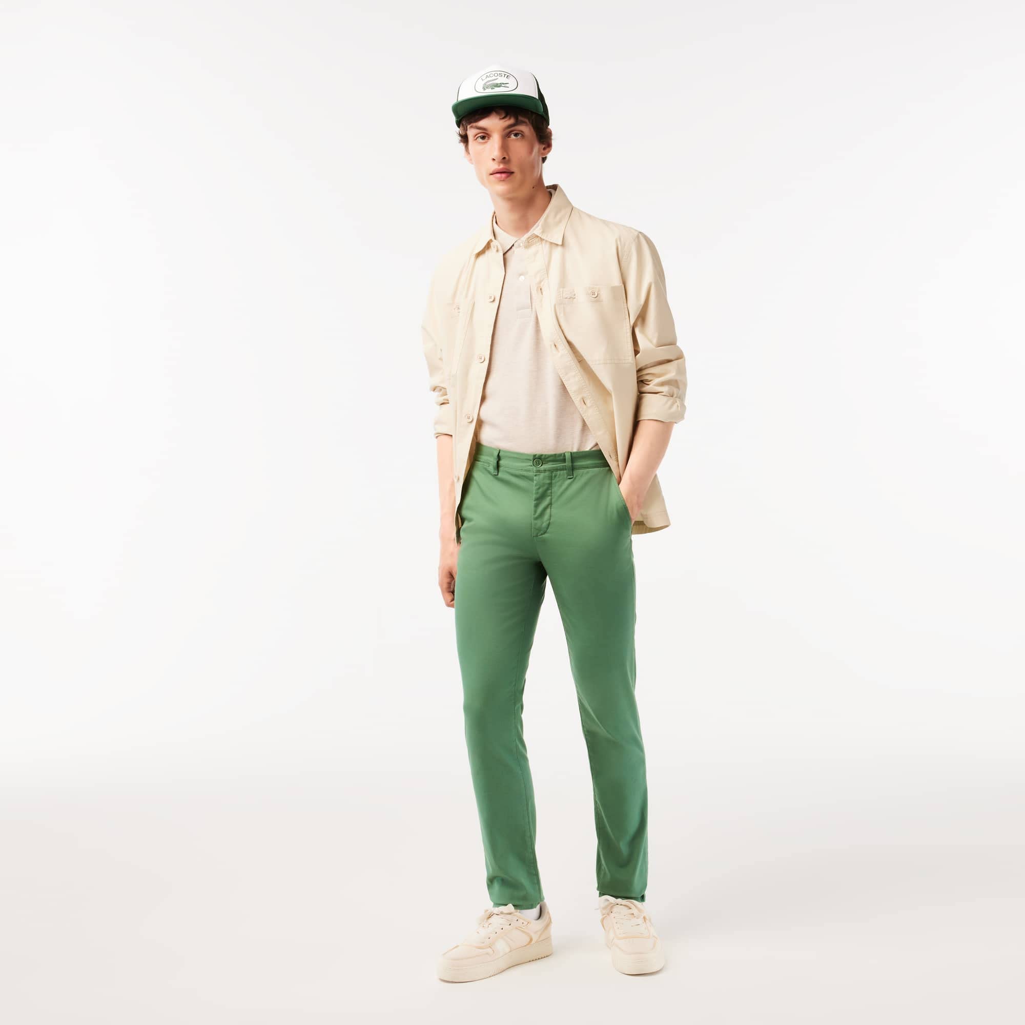 Lacoste - Pantaloni Chino Slim Fit Solid, Pantaloni Uomo