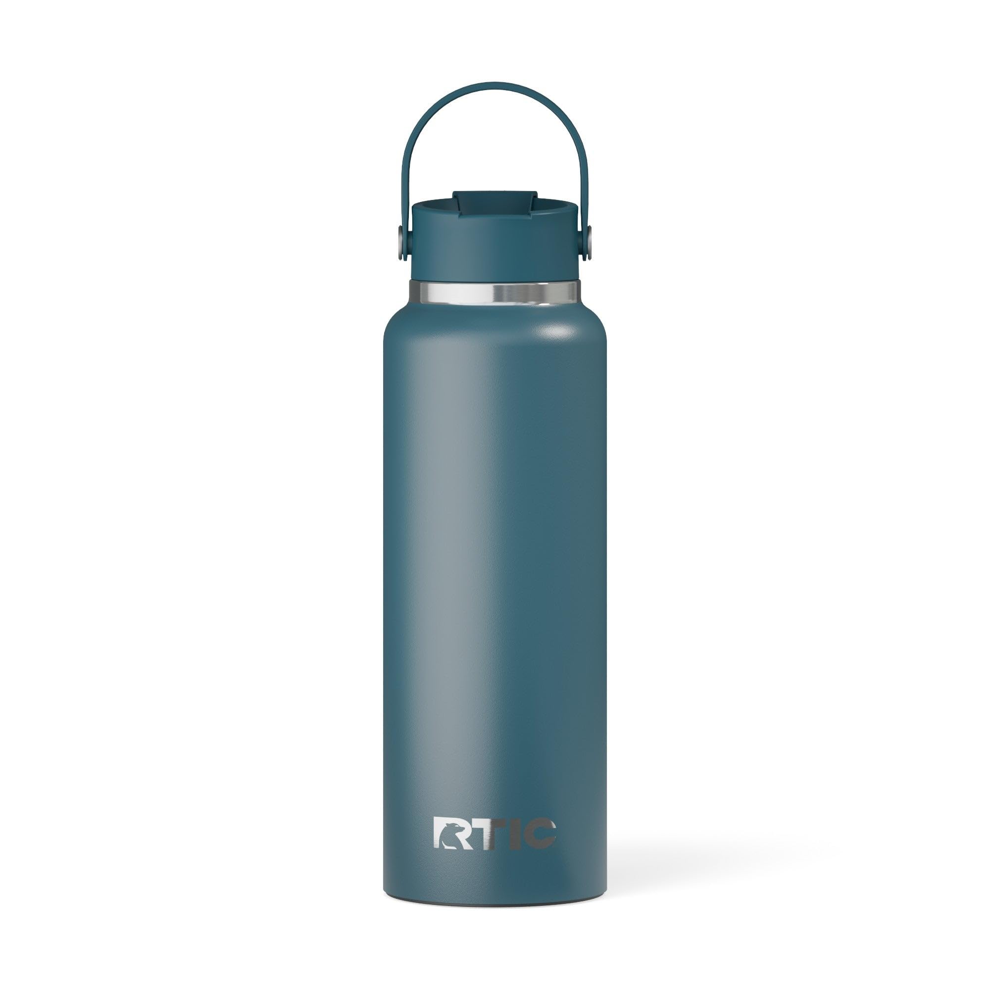 RTIC 40oz Outback Bottle, Insulated, Stainless Steel, Metal, Double Wall Vacuum-Insulation, Ceramic Lined, Leak-Proof Lid, BPA-Free Water Flask for Hiking, Running, Sports, Outdoor, Marine