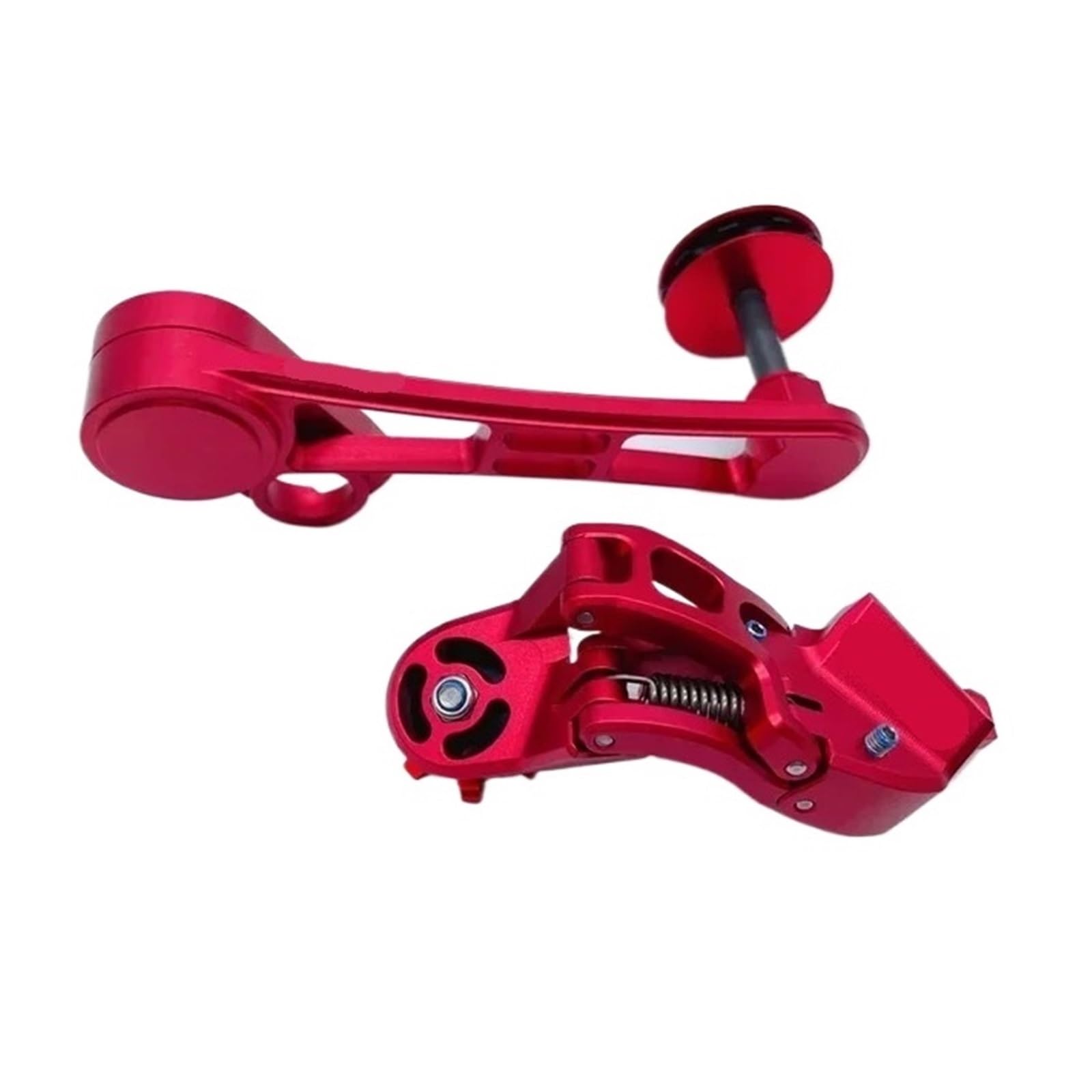 napinacz rolkowo-krążkowy łańcucha Pasuje do tylnej przerzutki roweru składanego Brompton LITEPRO EIEIO,napinacza łańcucha i dźwigni zmiany biegów(Red with A7Shifter)