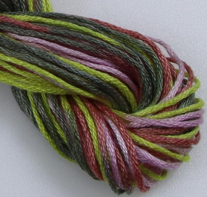Image of KCS Big skeins of 25 Meters Size 25 Color Variegated Cross Stitch Stranded Threads,6 skeins,4509