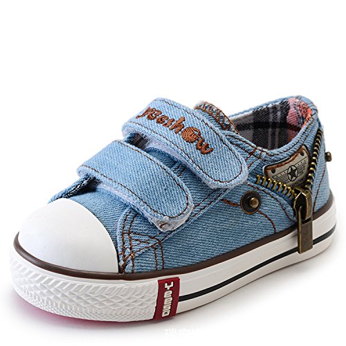 ARAUS Zapatos de Lona Jean para Niños Zapatos de Velcro Zapatos para niños Pequeños para Bebés EU 18-36