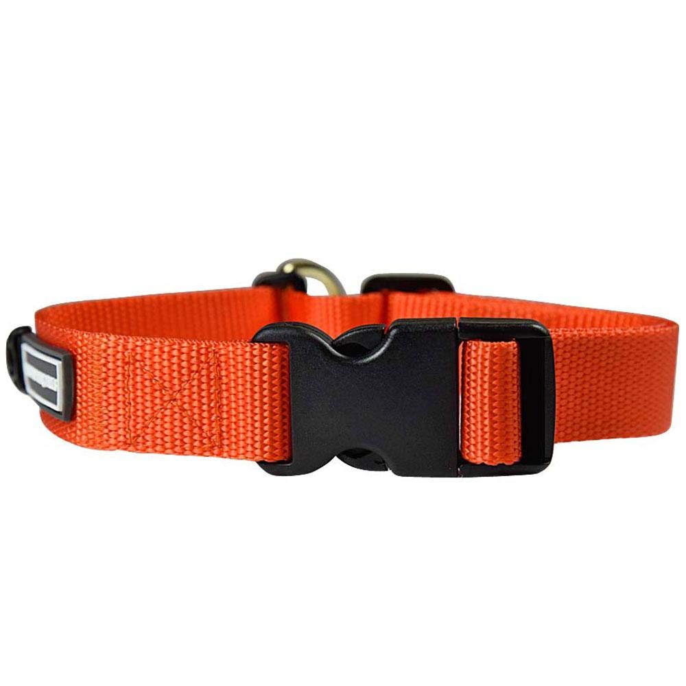 Heads Up For Tails Classic Nylon Dog Collar - Orange - L (B07RZXYNG3) Amazon Price History, Amazon Price Tracker