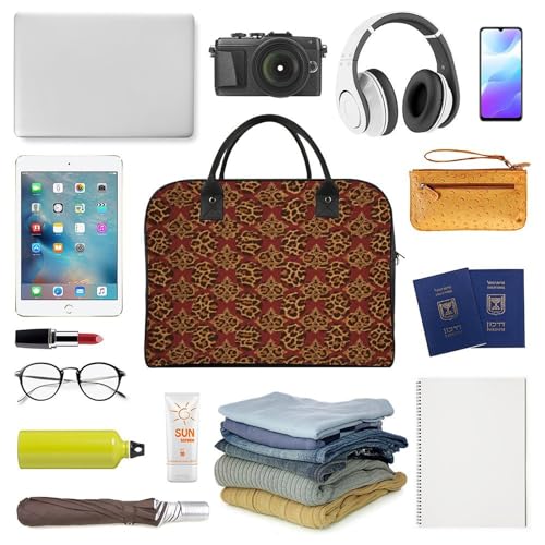 Travel Bag Lightweight Overnight Bag Portable Pastel Floral Pattern Design Print Tote Bag For Women And Men4