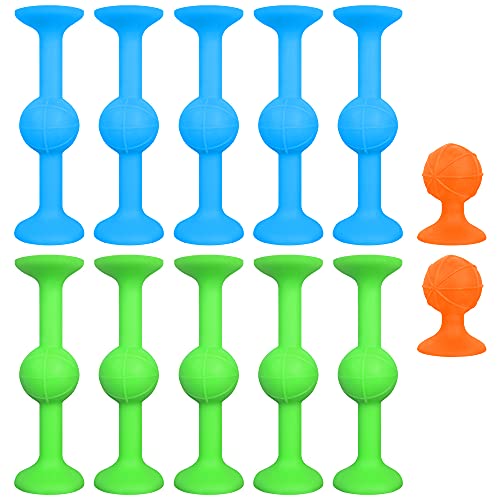 ZoneYan Sucker Toy, 12 Stück Sucker Toys Darts, Pop Sucker Toys, Darts Sucker, Silikon Bausteine, Interaktiver Pop Sauger, Lehrreiches Bauspielzeug, Lernspielzeug Kinder Cover