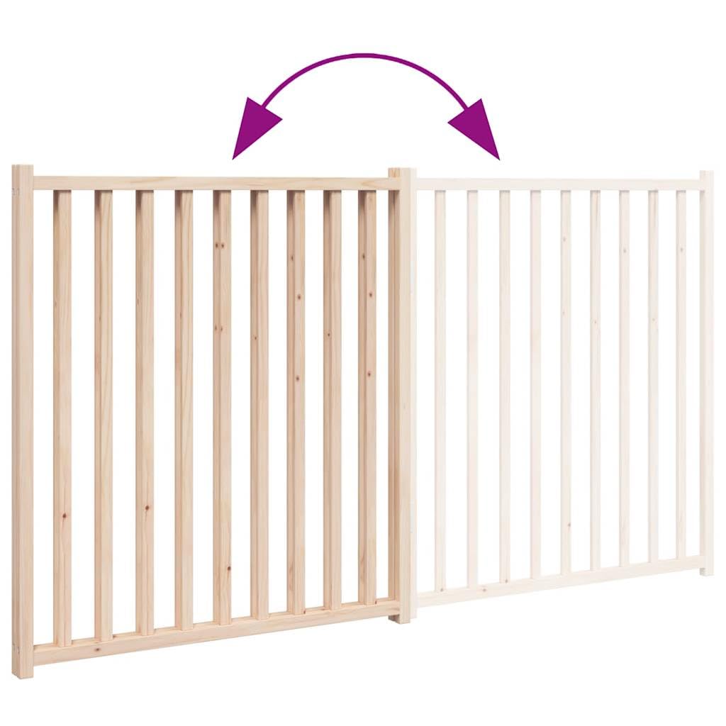 vidaXL Barrière pour Chien Pliable 2 Panneaux 160 cm Bois Sapin Massif, barrière de sécurité pour Animaux de Compagnie, barrière pour Chien pour escaliers, barrière pour Chiots pour escaliers