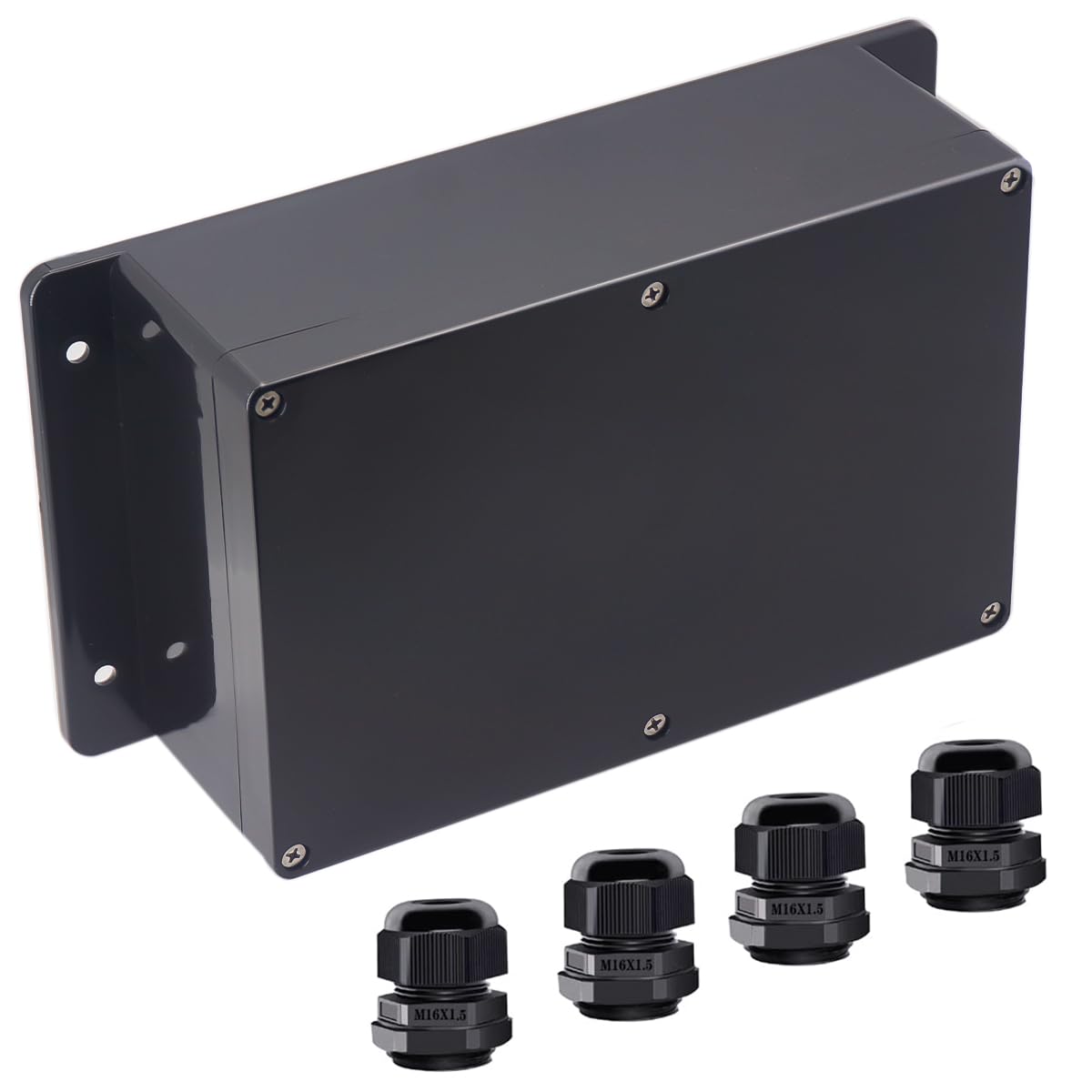 2Packs Junction Box IP65 Waterproof ABS Plastic Electrical Project Case Power Junction Boxes, Project Box with Fixed Ear Black 3.94x2.68x1.97 inch(100x 68 x50 mm) — Amazon image 27