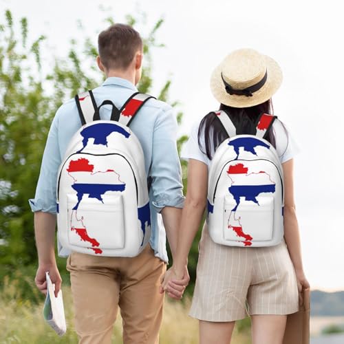 Mochila de viaje para laptop con diseño de mapa de Tailandia cómodo 6