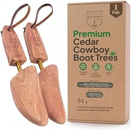 HOUNDSBAY Cowboy Boot Trees, Cedar Western Boot Tree for Men & Women, Shoe Tree for Boots, Boot Stretcher & Shaper