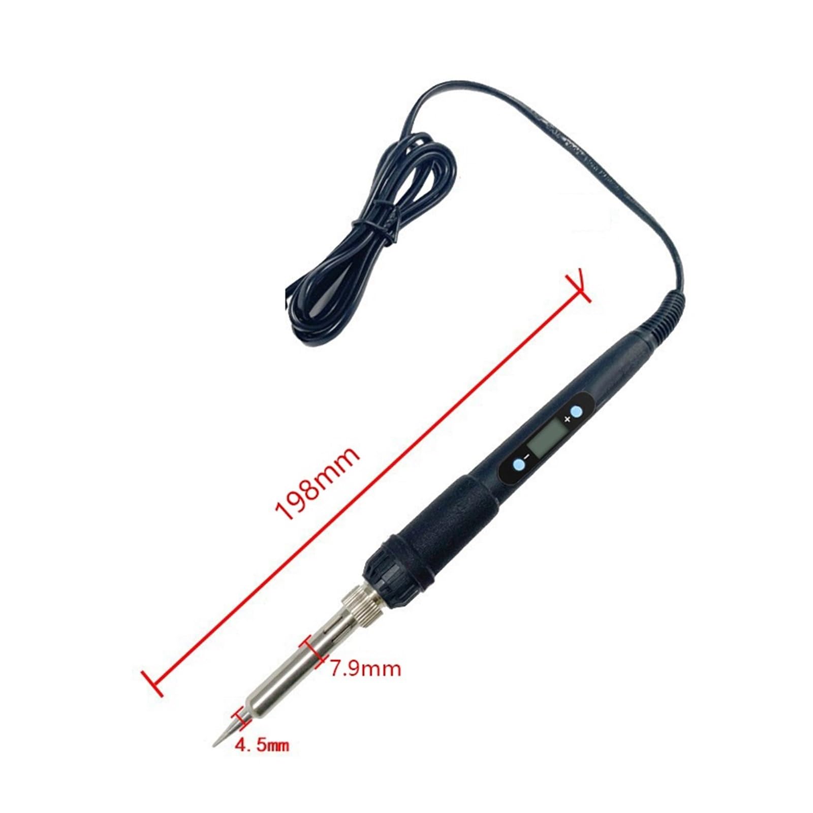 Kit De Soldador Eléctrico 80 W, Herramienta Soldadura Digital Con Temperatura Ajustable, Estaño Puntas Hierro, Herramientas Reparación Calentamiento Preciso(White,Set-5)