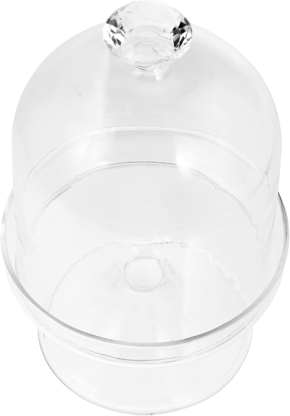 NUOBESTY 1 Set Glass Cupcake Stand with Glass Dome Cover