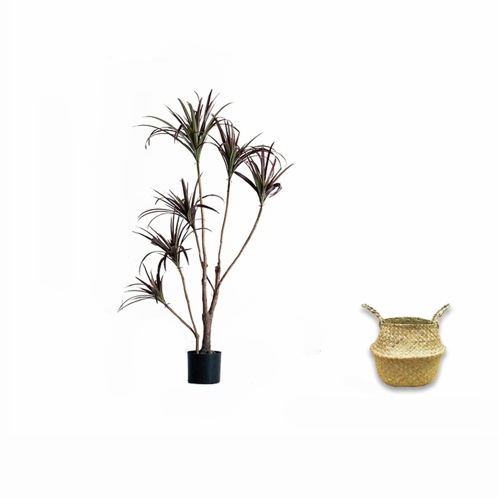 AYCDL Artificial Plants Indoor Green Potted Artificial Plant 47 Inch Artificial Dracaena for Indoor/outdoor Living Room Balcony Corner Decoration Fake Plant,