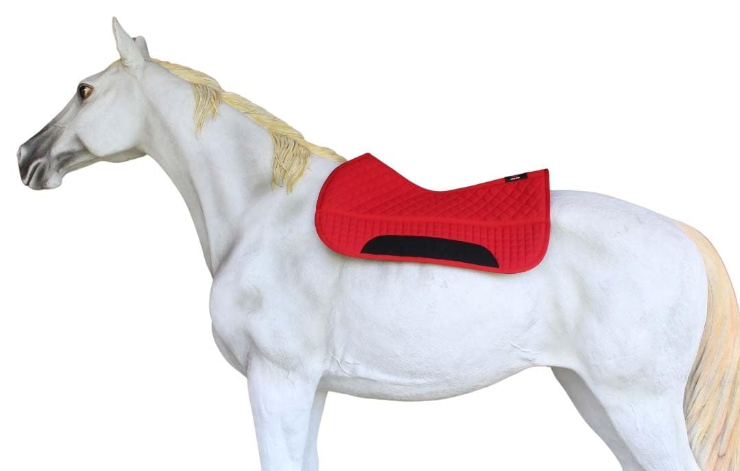 CHALLENGER - Sottosella per cavallo, 66 x 40,6 cm, foderato in pile, trapuntato, Western 39TS10RD