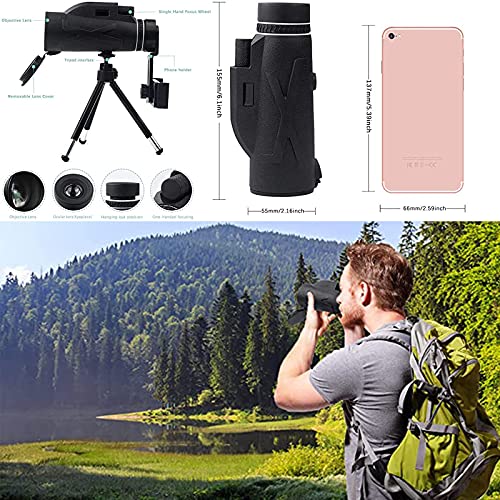 Qianglin Monokular Teleskop, HD 80x100 fernrohr Hochleistungs-Prismenteleskop, Handystativ Halterung, Vogelbeobachtung… – Bild 6