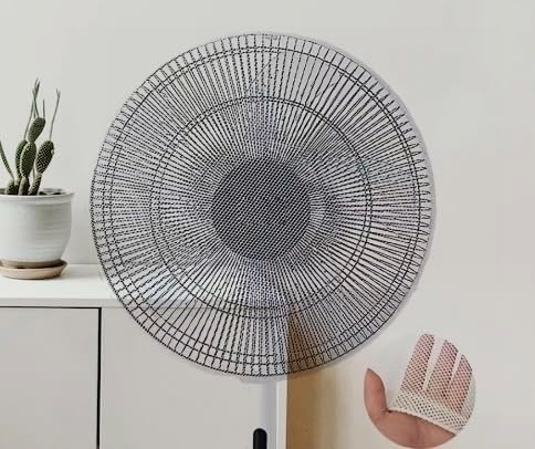 Miniatura 2 de Cubierta de malla para ventilador industrial, a prueba de polvo, lavable, redonda, paquete de 2 unidades, cubierta protectora para seguridad, fundas