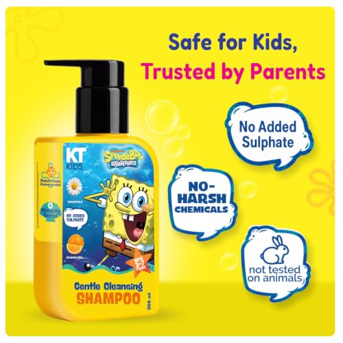 Image of Gentle Cleansing Shampoo for Kids boys 3-7 Year | Pediatrician Certified & 100% Vegan | Tear-Free & pH Balanced | Orange & Chamomile Extract | Mild Daily Scalp Cleanser | 200ml