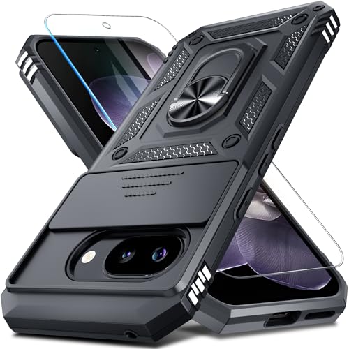 Janmitta Case Compatible with Google Pixel 9A Built in Slide ...