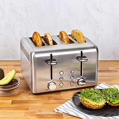 Kalorik 4-Slice Toaster, Stainless Steel