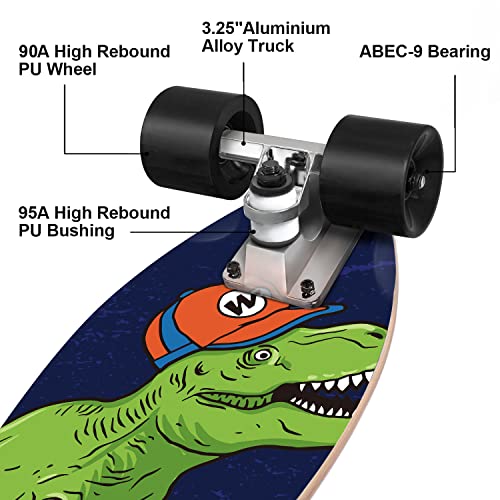 Image of KO-ON Skateboard Complete Skateboards 22 Inch Mini Cruiser Skateboards for Beginners Kids Boys and Girls