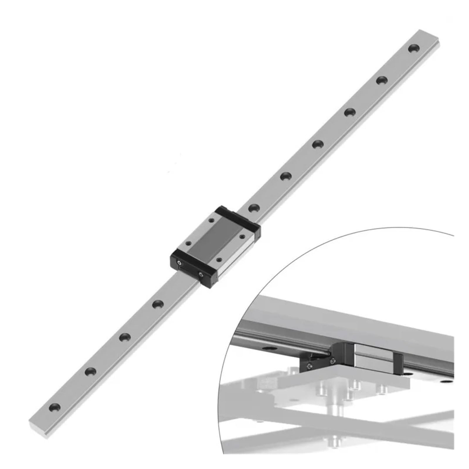 MGN7 MGN12 MGN12N MGN15 MGN9 100 mm do 600 mm miniaturowa prowadnica liniowa MGN prowadnica liniowa MGN czarny wózek CNC część drukarki 3D (MGN12 C, 500 mm)