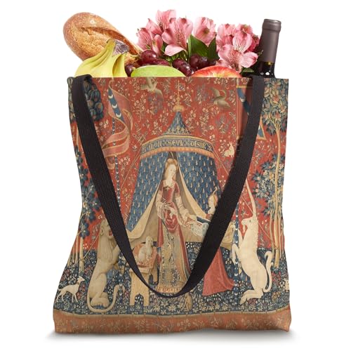 Lady And The Unicorn Tapestry Tote Bag miniatura 4