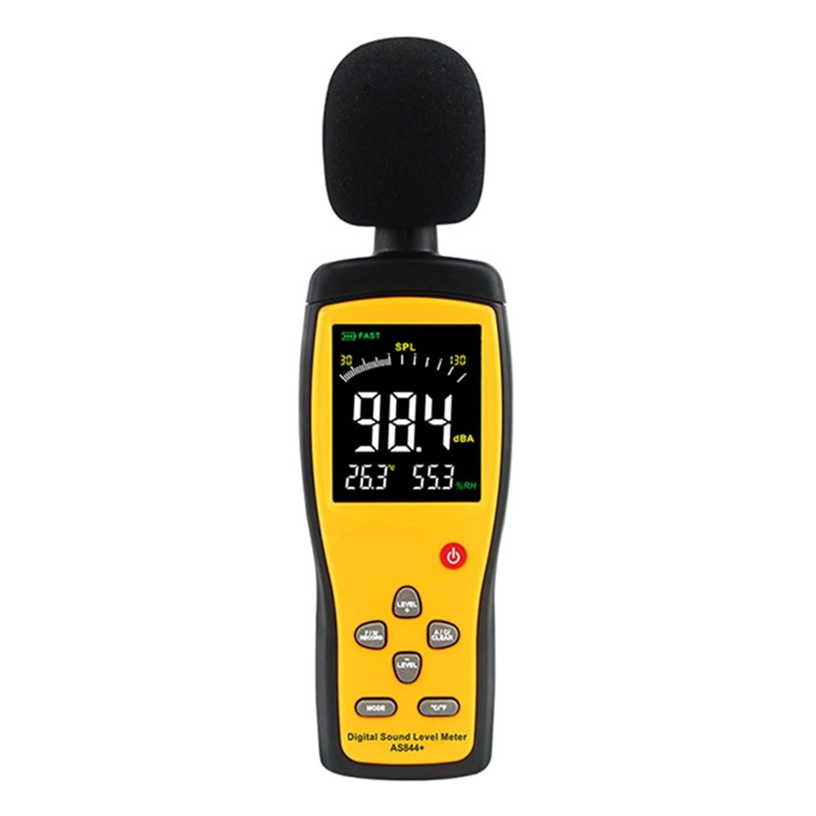 Mining As844 Plus Smart Sensor As834+ As844+ Digital Lcd Sound Level Meter Noisemeter 30-130Db Noise Volume Decibel Monitoring Tester Instrument Accurate Measurement(As844 Plus)