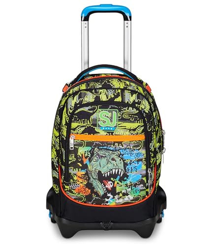 Trolley Seven Bambina SJ Gang Trolley Scuola Jack Ruote, Blu