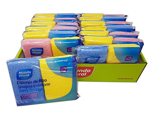 36 Esponjas de baño de algodón extra suaves perfectas para pieles sensibles.