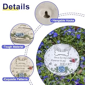 Pet Memorial Stone for Loss Dog or Cat, Dog Passing Away Sympathy Bereavement Gifts, Pet Grave Markers with Paw Prints Funerary Headstones Outdoor Garden Pet Memorial Stone for Loss Dog or Cat, Dog Passing Away Sympathy Bereavement Gifts, Pet Grave Markers with Paw Prints Funerary Headstones Outdoor Garden