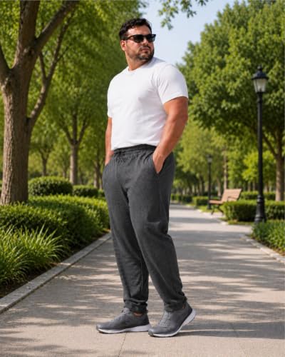 Image of KART BLACK Plus Size Track Pants for Men | Plain Track Pant | Casual Fit Comfortable Track Pant (Pack of 1)