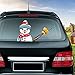 Dreothy Christmas Decor Snowman Waving Arm Stickers Rear Wiper Decal PVC Rear Windshield Wiper Stickers for Cars Window Decals Rear Wiper Vehicle Tags for Wiper Blade Decal (Snowman with Snow Cap)
