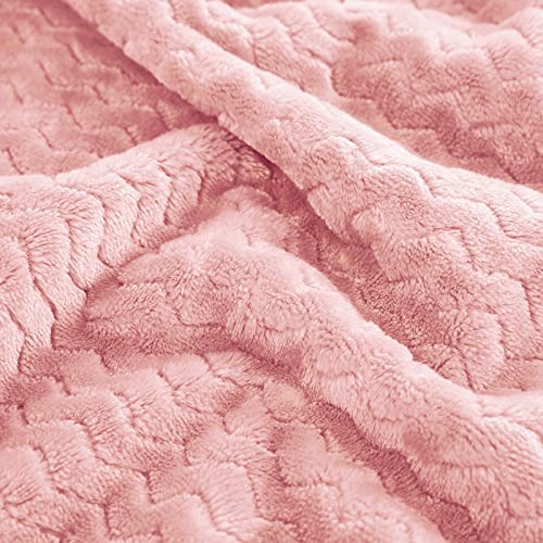 Whale Flotilla Fleece Throw Blanket For Couch With Plush Chevron Pattern, Decorative Soft Fluffy Throw Blanket For Sofa, Cozy And Lightweight, Pink, 50X70 Inch #TOP5