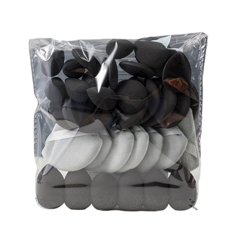 Set piumino da cipria triangolare in velluto, mini bor ultra morbido e non assorbente | 12 spugnette morbide for trucco for correttore fondotinta(D 35PCS)