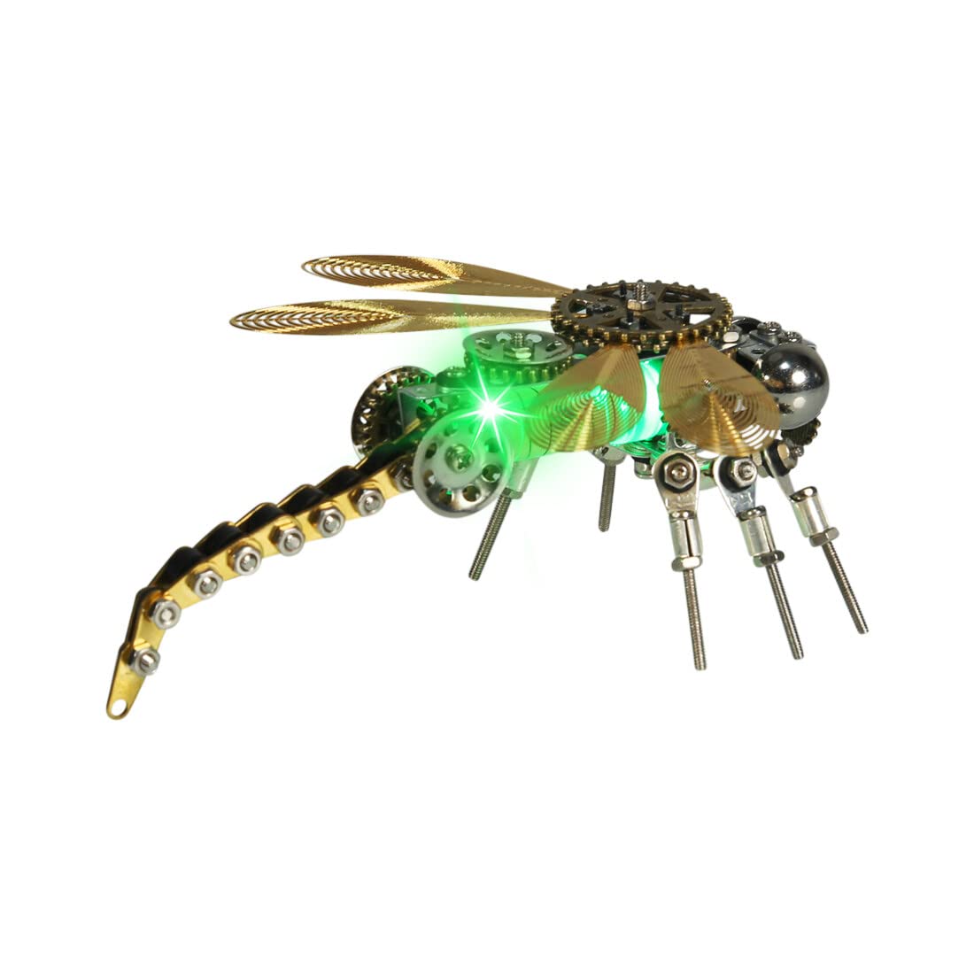 Set di puzzle 3D in metallo a forma di libellula, 260 pezzi con insetti meccanici 3D, set da modello, decorazione fai da te per gli appassionati