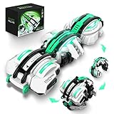 BAZADER RC Car with LED Lights - Remote Control Car Snakes 360° Roll Toy, Birthday for Kids Age 7 8 9 10 11+ Year Old, 2 Batteries 60+min, Indoor/Outdoor Toy for 6-12 yr Teen Boys