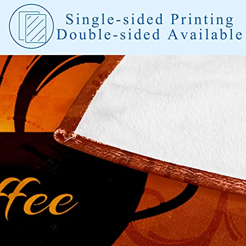 Couverture vintage imprimée de tasses à café douce aux finitions soignées pour lit et canapé - 5