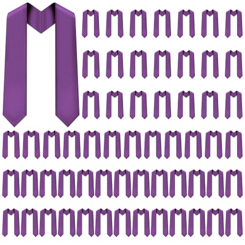 Image of Plain Graduation Stole Sash 60 Inch Unisex Adults Solid