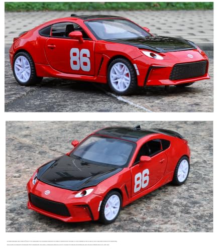 Image of Toyota GR86 Die Cast Metal Toy Car 1:32 Scale with Light & Sound, Pull Back Action, Openable Doors, Hood & Trunk, Collectible Sports Car Model for Kids & Adults