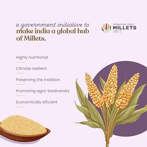 Image of Bharat Vedica Organic Jowar (Sorghum) Millet 1kg | 100% Natural & Vegan | Gluten & Pesticides Free | Rich In Protein & Dietary Fibre