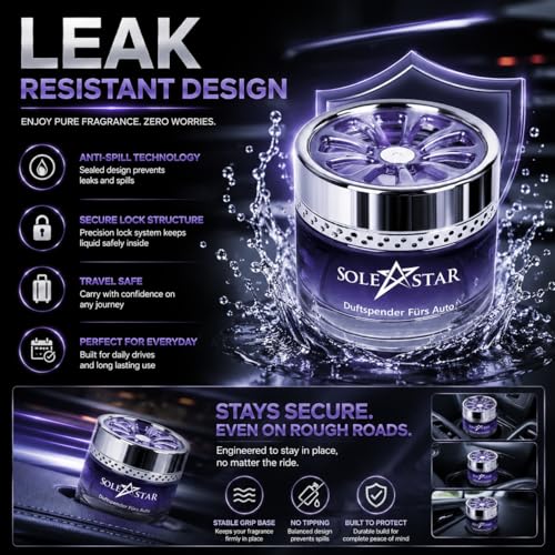 Image of SoleStar Royal Musk Premium Car Perfume Gel | Long Lasting Dashboard Car Air Freshener | Premium Gel Car Fragrance | Pack of 1 | 60g | Made in India