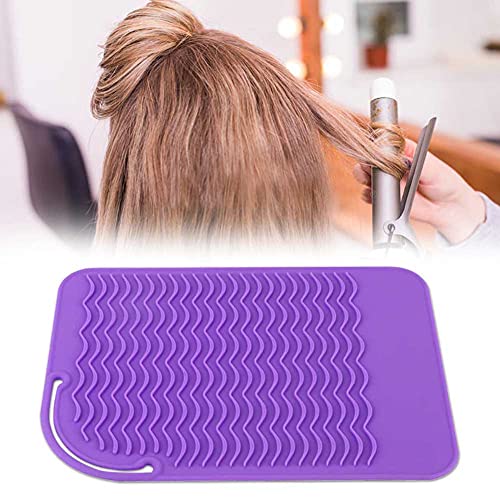Tapete resistente al calor para rizadores eléctricos morado miniatura 2