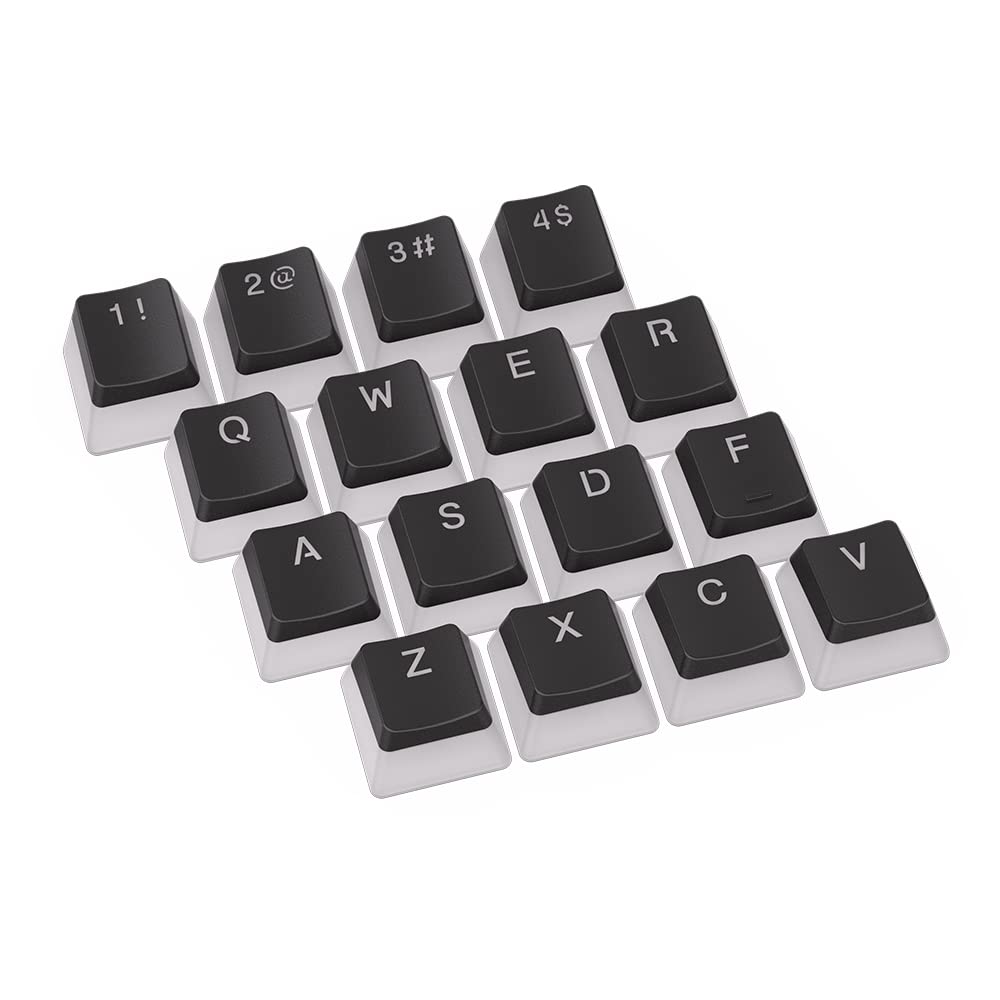 ENDORFY PBT Pudding Keycaps, zestaw 104 klawiszy, wyraźna czcionka, trwały i nieścieralny materiał PBT, układ US ANSI | EY0E002