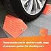 HOXWELL 2 Packs Wheel Chocks Heavy Duty Orange with Eyebolt, Vehicle Chock for Travel Trailers, Camper, Truck, Car and ATV, 9.1