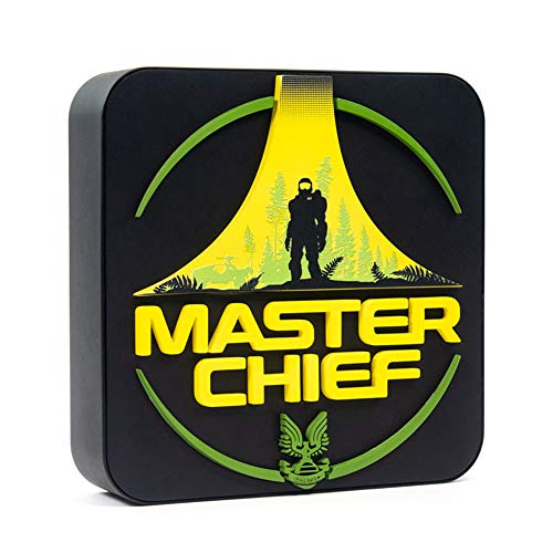 Image of NUMSKULL Halo Master Chief Lamp Wall Light - Ambient Lighting Gaming Accessory for Bedroom, Home, Study, Office, Work - Official Halo Merchandise
