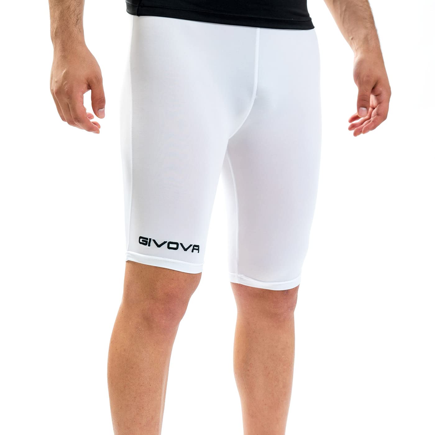 Givova Men's Bermuda Skin Running Shorts, White, L UK