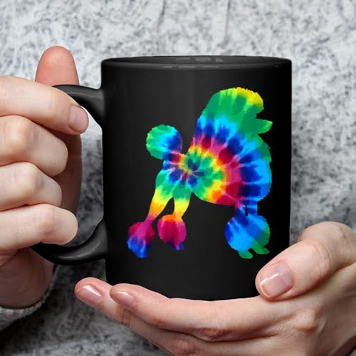 Poodle Tie Dye Vintage Hippie Dog Funny Coffee ...